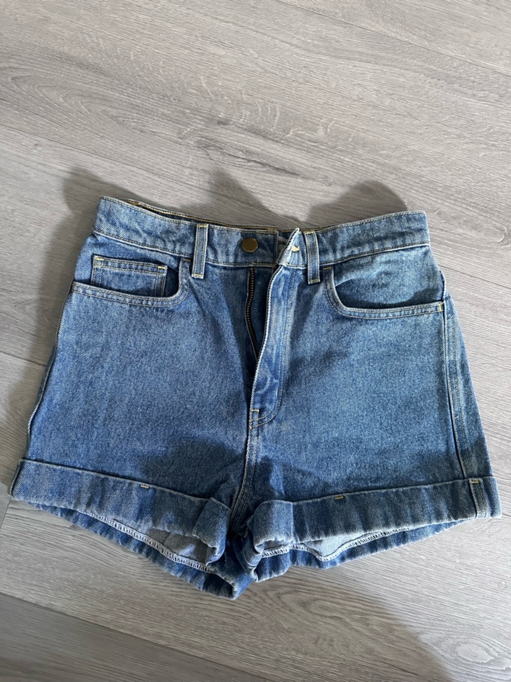 American Apparel - High-waisted Mom Denim Shorts